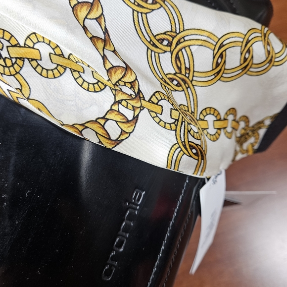 Cromia Black Patent Leather Boston Bag Made in Italy - Picture 9 of 10